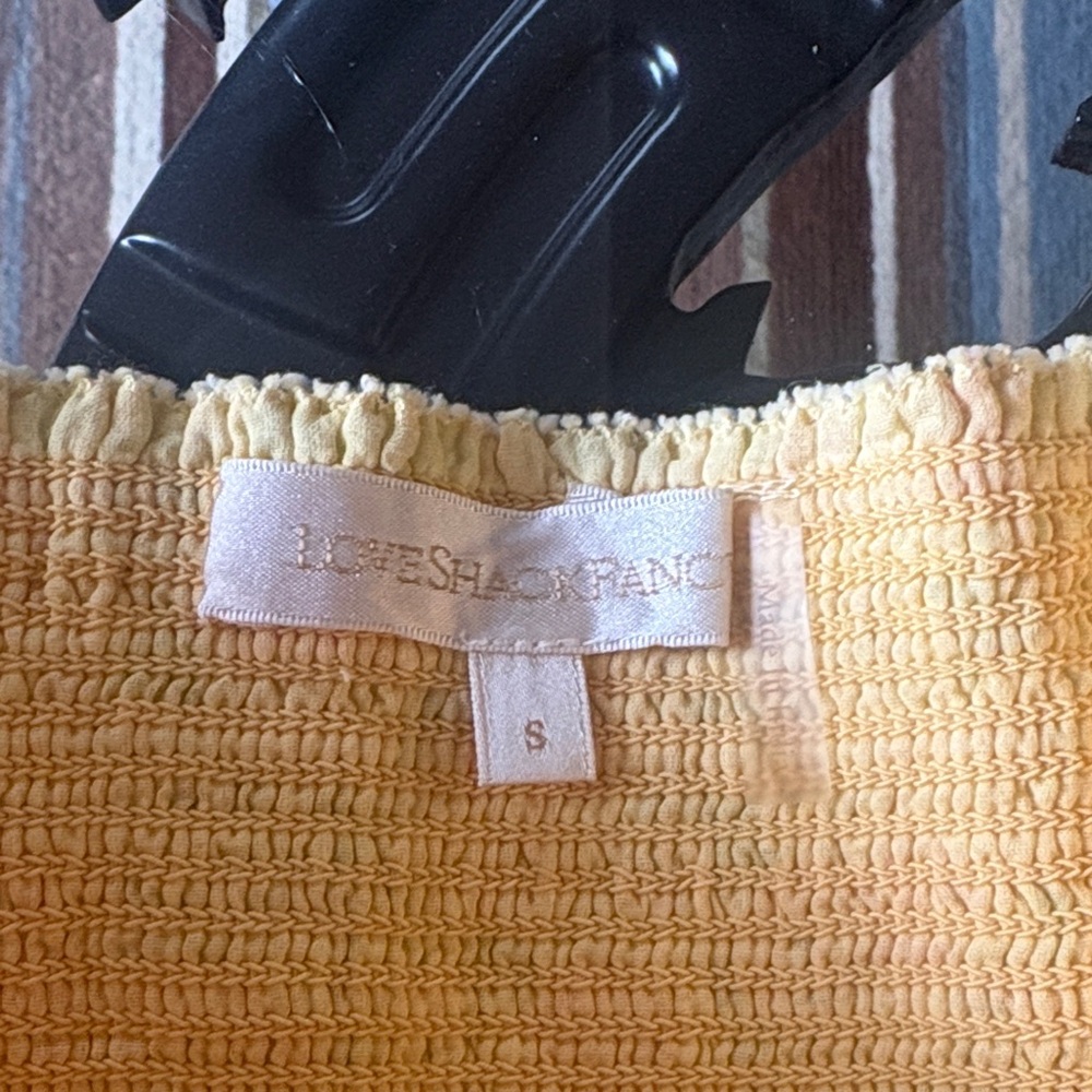 LoveShackFancy Smocked Tiered Ruffle Skirt - Pink and Yellow - Picture 3 of 3
